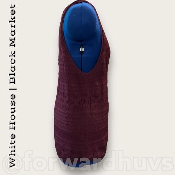 White House Black Market Plum Colored Tank Size Medium - Picture 3 of 8